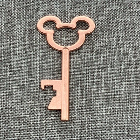 Mickey Mouse Ears Bottle Opener Rose Gold Disney Keychain Charm Pendant Vintage - Picture 1 of 5